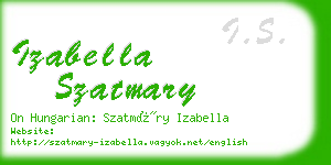 izabella szatmary business card
